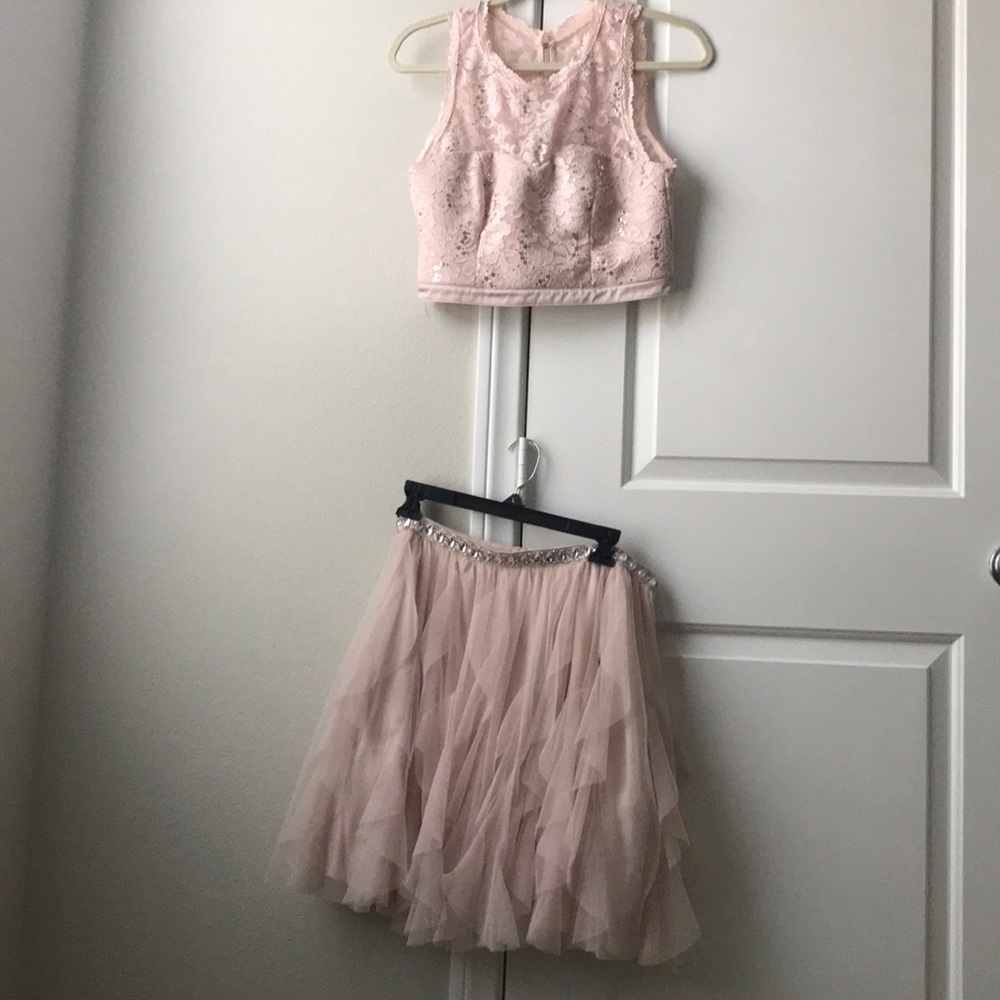 two piece by sequin hearts